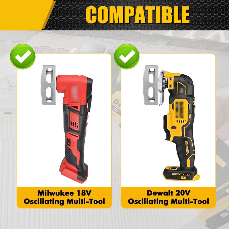 BPOPO 2 Pcs Square Slot Cutter Compatible for Dewalt 20V & Milwukee M18 Oscillating Multi-Tool to Cut-in Single Gang Wall Boxes,Outlet Cutter for Drywall,Efficient Carving Tool,Rectangle + Square - Image 4